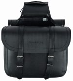 JUEGO DE ALFORJAS RÍGIDAS DE CUERO 3-4MM, PARA MOTO CUSTOM Y HARLEY BIKERS IRON HORSE 2X13 LITROS - Imagen 2