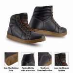 BOTAS DE MOTO JEREZ II MARRON CAFE URBAN UNISEX CON PROTECCIONES CE - Imagen 4