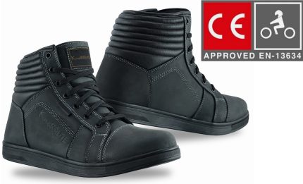 BOTAS DE MOTO JEREZ II NEGRO VINTAGE MATT URBAN UNISEX CON PROTECCIONES CE