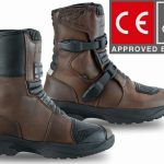 BOTAS DE MOTO MISANO MARRON MEDIACAÑA ADVENTURE TOURING EN PIEL CON PROTECCIONES CE