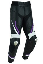 MONO DE CUERO DE DOS PIEZAS CON PROTECCIONES DE TITANIO PARA CHICAS JF 17 LILA MORADO BLANCA NEGRA - Imagen 6