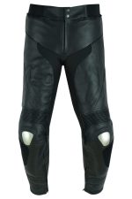 PANTALON DE CUERO PARA MOTORISTA CON PROTECCIONES DE TITANIO JF 17 P -NEGRO - Imagen 2
