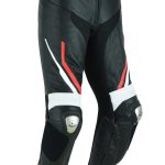 PANTALON DE CUERO PARA MOTORISTA CON PROTECCIONES DE TITANIO JF 17 P – ROJO