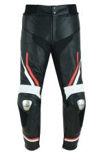 MONO DE CUERO DE DOS PIEZAS CON PROTECCIONES TPR Y TITANIO JF17C/JF17P ROJO NEGRO BLANCO - Imagen 5