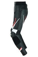PANTALON DE CUERO PARA MOTORISTA CON PROTECCIONES DE TITANIO JF 17 P – ROJO - Imagen 3