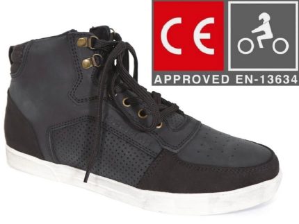 BOTAS DE MOTO HARISSON APACHE NEGRO URBAN UNISEX PARA VERANO PERFORADO CON PROTECCIONES CE