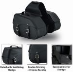 ALFORJAS DE MOTO LATERALES RIGIDAS, REFORZADAS DE PIEL SINTETICA, INTERIOR FORRADO ROAD/ RANGER POLIPIEL 2 X 24 LIROS - Imagen 5