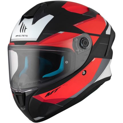 CASCO INTEGRAL HELMET MT TARGO S KAY B5 MATE ROJO BLANCO NEGRO /ECE 22.06