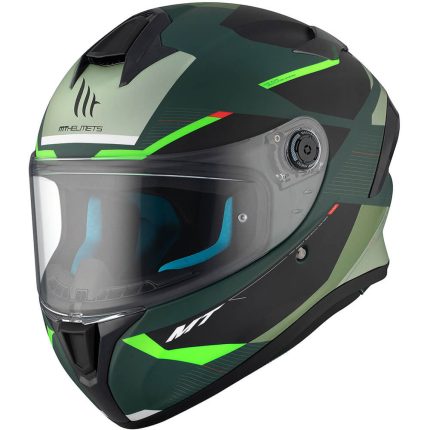 CASCO INTEGRAL HELMET MT TARGO S KAY C6 MATE NEGRO VERDE /ECE 22.06