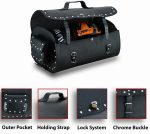 BAÚL DE MOTO TRASERO EN CUERO RIGIDO, LAMINADO/ VOYAGER PACK 2 CASCOS 65 LITROS - Imagen 5