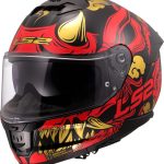 CASCO INTEGRAL DE LS2-FF808 STREAM II DRAKO BLACK RED/NEGRO ROJO -ECE 22.06