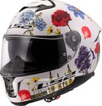 CASCO INTEGRAL DE LS2 -FF808 STREAM II FLOWERS WHITE/ FLORES BLANCAS ROJO -ECE 22.06