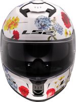 CASCO INTEGRAL DE LS2 -FF808 STREAM II FLOWERS WHITE/ FLORES BLANCAS ROJO -ECE 22.06 - Imagen 5