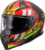 CASCO INTEGRAL CARBON LS2- FF811 VECTOR II C TANTIC RED H-V YELLOW/ROJO H-V AMARILLO- ECE 22.06
