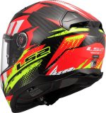 CASCO INTEGRAL CARBON LS2- FF811 VECTOR II C TANTIC RED H-V YELLOW/ROJO H-V AMARILLO- ECE 22.06 - Imagen 3
