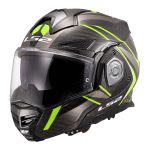 CASCO MODULAR LS2-FF901 ADVANT X C FUTURE II H-V YELLOW-ECE 22.06. FIBRA DE CARBONO NEGRO H-V AMARILLO