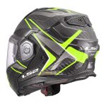 CASCO MODULAR LS2-FF901 ADVANT X C FUTURE II H-V YELLOW-ECE 22.06. FIBRA DE CARBONO NEGRO H-V AMARILLO - Imagen 2