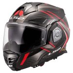 CASCO MODULAR LS2-FF901 ADVANT X C FUTURE II RED-ECE 22.06. FIBRA DE CARBONO NEGRO ROJO