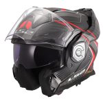 CASCO MODULAR LS2-FF901 ADVANT X C FUTURE II RED-ECE 22.06. FIBRA DE CARBONO NEGRO ROJO - Imagen 3