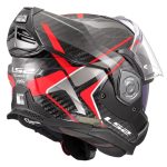 CASCO MODULAR LS2-FF901 ADVANT X C FUTURE II RED-ECE 22.06. FIBRA DE CARBONO NEGRO ROJO - Imagen 4