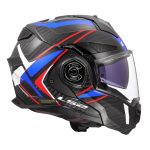CASCO MODULAR LS2-FF901 ADVANT X C FUTURE II WHITE BLUE-ECE 22.06. FIBRA DE CARBONO NEGRO BLANCO AZUL - Imagen 3