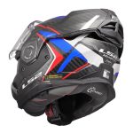 CASCO MODULAR LS2-FF901 ADVANT X C FUTURE II WHITE BLUE-ECE 22.06. FIBRA DE CARBONO NEGRO BLANCO AZUL - Imagen 5