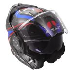 CASCO MODULAR LS2-FF901 ADVANT X C FUTURE II WHITE BLUE-ECE 22.06. FIBRA DE CARBONO NEGRO BLANCO AZUL - Imagen 6
