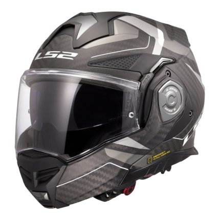 CASCO MODULAR LS2-FF901 ADVANT X C HORIZON SILVER GREY-ECE 22.06. FIBRA DE CARBONO GRIS PLATA