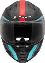 CASCO INTEGRAL CARBON LS2-FF811 VECTOR II C GRID RED CYAN/CIELO AZUL ROJA- ECE 22.06 - Imagen 6