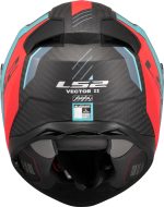CASCO INTEGRAL CARBON LS2-FF811 VECTOR II C GRID RED CYAN/CIELO AZUL ROJA- ECE 22.06 - Imagen 7