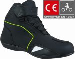 BOTAS DE MOTO ZAPATILLAS DE MOTO IMPERMEABLES Y TRANSPIRABLES CON HOMOLOGACIÓN CE ALLEYCAT FLUOR NEGRO - Imagen 2