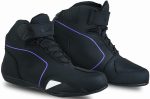 BOTAS DE MOTO ZAPATILLAS DE MOTO IMPERMEABLES Y TRANSPIRABLES CON HOMOLOGACIÓN CE ALLEYCAT LILA NEGRO