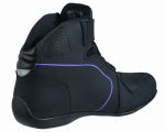 BOTAS DE MOTO ZAPATILLAS DE MOTO IMPERMEABLES Y TRANSPIRABLES CON HOMOLOGACIÓN CE ALLEYCAT LILA NEGRO - Imagen 3