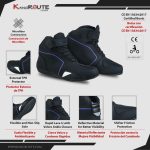 BOTAS DE MOTO ZAPATILLAS DE MOTO IMPERMEABLES Y TRANSPIRABLES CON HOMOLOGACIÓN CE ALLEYCAT LILA NEGRO - Imagen 6