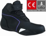 BOTAS DE MOTO ZAPATILLAS DE MOTO IMPERMEABLES Y TRANSPIRABLES CON HOMOLOGACIÓN CE ALLEYCAT LILA NEGRO - Imagen 8