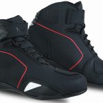 BOTAS DE MOTO ZAPATILLAS DE MOTO IMPERMEABLES Y TRANSPIRABLES CON HOMOLOGACIÓN CE ALLEYCAT ROJO NEGRO