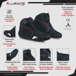BOTAS DE MOTO ZAPATILLAS DE MOTO IMPERMEABLES Y TRANSPIRABLES CON HOMOLOGACIÓN CE ALLEYCAT ROJO NEGRO - Imagen 7