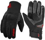 GUANTES DE INVIERNO PARA MOTORISTAS, UNISEX, IMPERMEABLES Y TERMICOS/ FISA ATOM NEGRO ROJO
