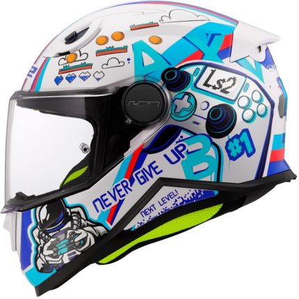 CASCO INTEGRAL PARA NIÑOS (JUNIOR) LS2-FF812 KID NEXT LEVEL WHITE/ GRIS ROJO ECE 22-06 (copia)