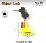 ANTIRROBO DE DISCO GLOBAL-LOCK CANDADO DE DISCO CLASSIC PINZA DISCO PIN DE MICRO (5mm) - Imagen 2