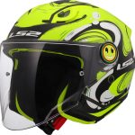 CASCO JET PARA NIÑOS (JUNIOR) LS2-OF622 FUNNY II GLUP H-V YELLOW/AMARILLO ECE 22-06