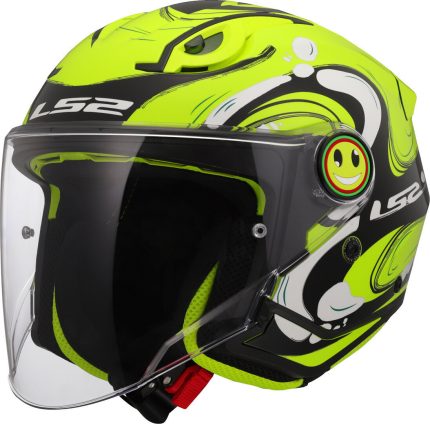CASCO JET PARA NIÑOS (JUNIOR) LS2-OF622 FUNNY II GLUP H-V YELLOW/AMARILLO ECE 22-06