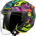 CASCO JET PARA NIÑOS (JUNIOR) LS2-OF622 FUNNY II JOY BLACK/ MULTI COLOR ECE 22-06