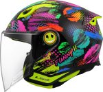 CASCO JET PARA NIÑOS (JUNIOR) LS2-OF622 FUNNY II JOY BLACK/ MULTI COLOR ECE 22-06 - Imagen 2