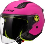 CASCO JET PARA NIÑOS (JUNIOR) LS2-OF622 FUNNY II SOLID PINK/ ROSA ECE 22-06