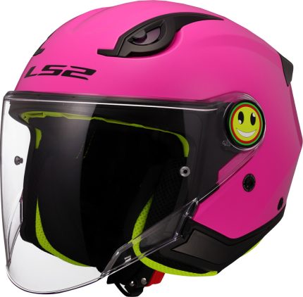 CASCO JET PARA NIÑOS (JUNIOR) LS2-OF622 FUNNY II SOLID PINK/ ROSA ECE 22-06