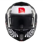 CASCO MODULAR MT- ATOM 2 SV STRANGE B2 BLANCO NEGRO BRILLO /ECE 22.06 - Imagen 3