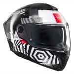 CASCO MODULAR MT- ATOM 2 SV STRANGE B2 BLANCO NEGRO BRILLO /ECE 22.06 - Imagen 4