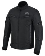 CHAQUETA DE MOTO INVIERNO FAST NEGRA ll UNISEX EN TEXTIL IMPERMEABLE, TÉRMICO CON PROTECCIONES  C.E