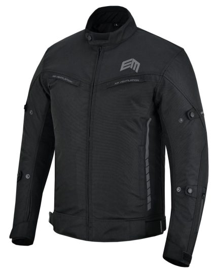 CHAQUETA DE MOTO INVIERNO FAST NEGRA ll UNISEX EN TEXTIL IMPERMEABLE, TÉRMICO CON PROTECCIONES  C.E
